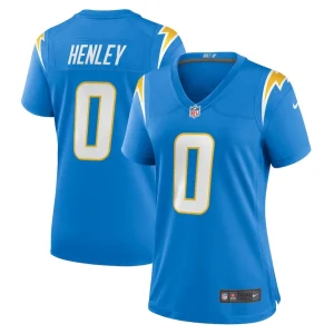 Daiyan henley los angeles chargers nike womens team game jersey Powder blue