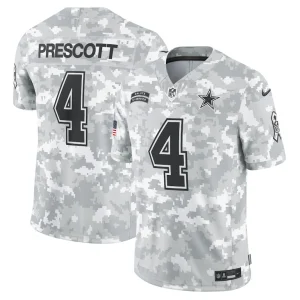 Dak prescott dallas cowboys nike 2024 salute to service limited jersey Arctic camo
