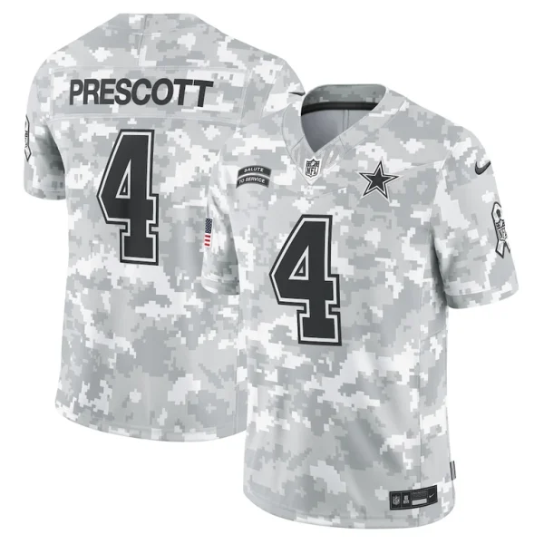 Dak prescott dallas cowboys nike 2024 salute to service limited jersey Arctic camo