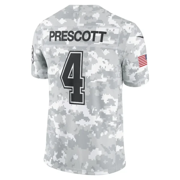 Dak prescott dallas cowboys nike 2024 salute to service limited jersey Arctic camo L