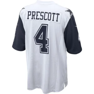 Dak prescott dallas cowboys nike alternate game jersey White L