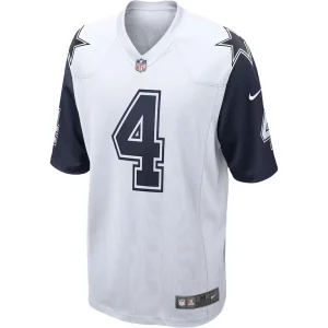 Dak prescott dallas cowboys nike alternate game jersey White M