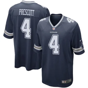 Dak prescott dallas cowboys nike game team jersey Navy