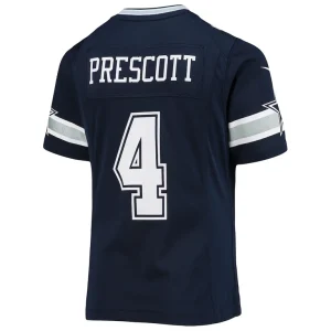 Dak prescott dallas cowboys nike girls youth team game jersey Navy Yth L