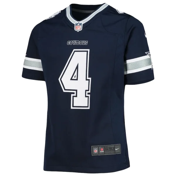 Dak prescott dallas cowboys nike girls youth team game jersey Navy Yth M