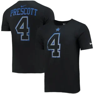 Dak prescott dallas cowboys nike name number t shirt Black