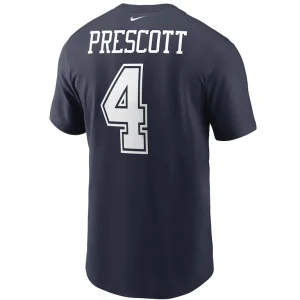 Dak prescott dallas cowboys nike name number t shirt Navy L
