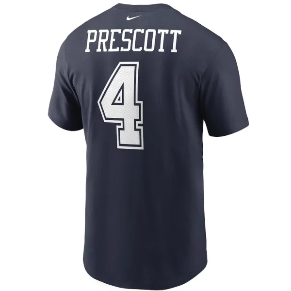 Dak prescott dallas cowboys nike name number t shirt Navy L