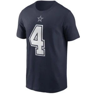 Dak prescott dallas cowboys nike name number t shirt Navy M
