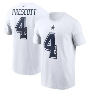 Dak prescott dallas cowboys nike name number t shirt White