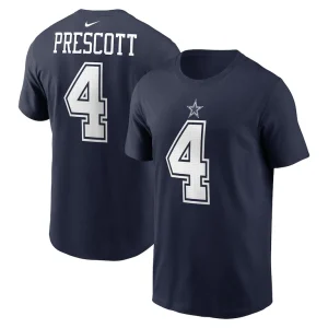 Dak prescott dallas cowboys nike player name number t shirt Navy
