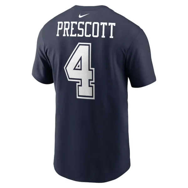 Dak prescott dallas cowboys nike player name number t shirt Navy L