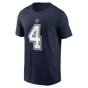 Dak prescott dallas cowboys nike player name number t shirt Navy M