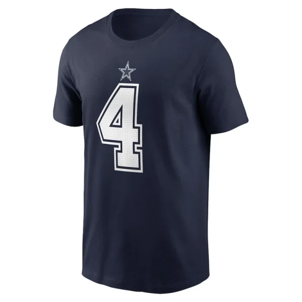 Dak prescott dallas cowboys nike player name number t shirt Navy M
