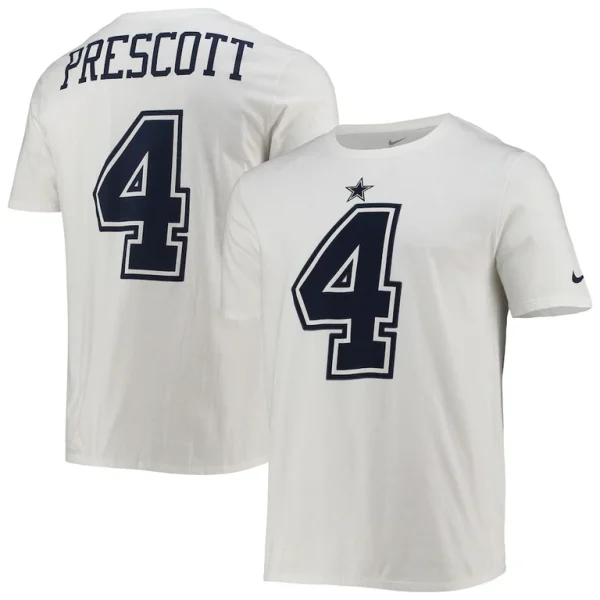 Dak prescott dallas cowboys nike player pride color rush name number t shirt White
