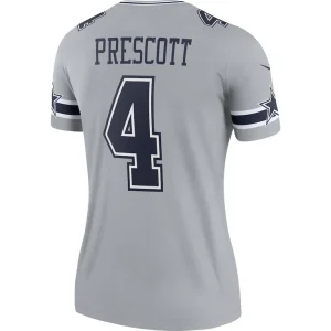 Dak prescott dallas cowboys nike womens inverted legend player performance top Gray L