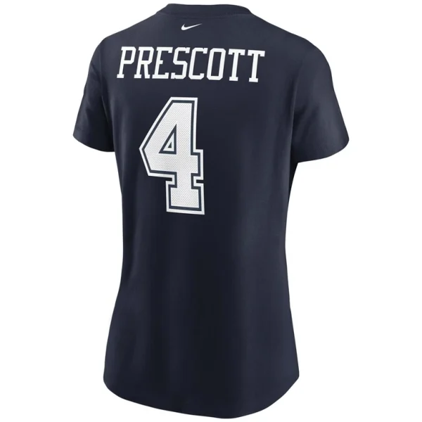 Dak prescott dallas cowboys nike womens name number t shirt Navy M
