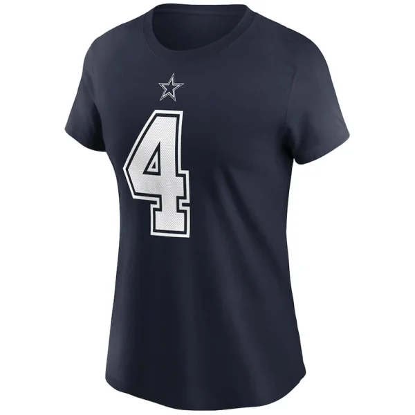 Dak prescott dallas cowboys nike womens name number t shirt Navy S