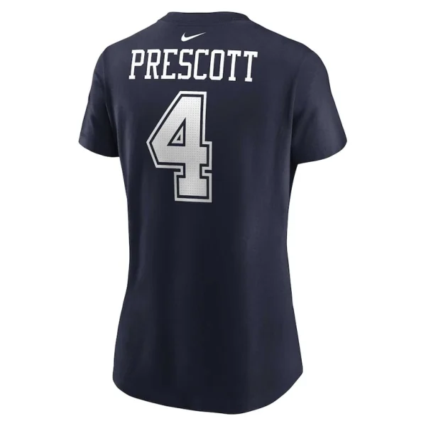 Dak prescott dallas cowboys nike womens player name number t shirt Navy L