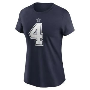 Dak prescott dallas cowboys nike womens player name number t shirt Navy M