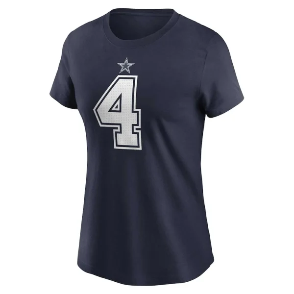 Dak prescott dallas cowboys nike womens player name number t shirt Navy M