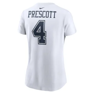 Dak prescott dallas cowboys nike womens player name number t shirt White L