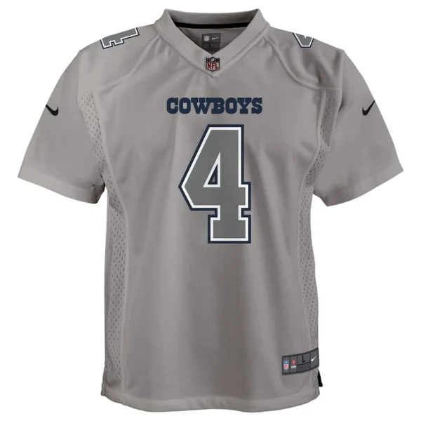Dak prescott dallas cowboys nike youth atmosphere game jersey Gray Yth M