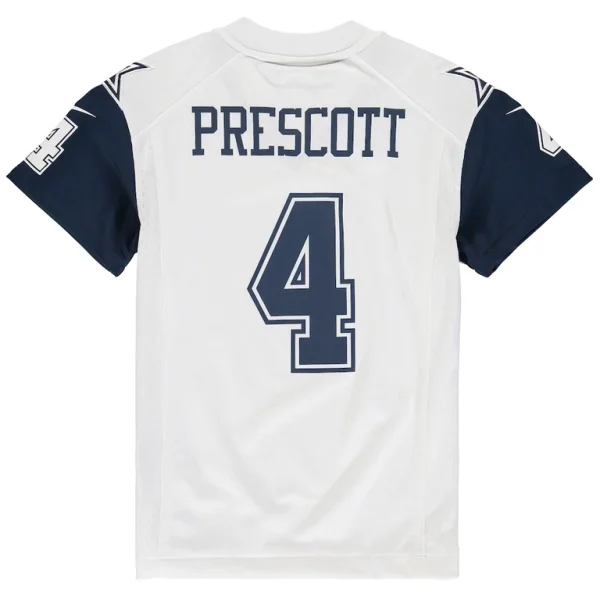 Dak prescott dallas cowboys nike youth color rush game jersey White Yth L