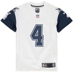 Dak prescott dallas cowboys nike youth color rush game jersey White Yth M