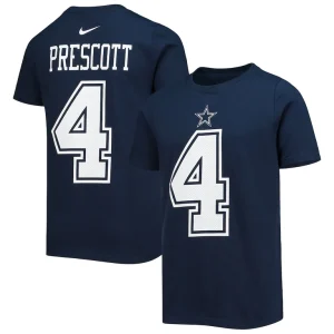Dak prescott dallas cowboys nike youth team player name number t shirt Navy