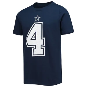 Dak prescott dallas cowboys nike youth team player name number t shirt Navy M