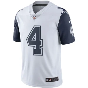 Dak prescott nike dallas cowboys color rush vapor limited jersey White M