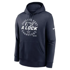 Dallas cowboys nike 2023 nfc east division champions locker room trophy collection club pullover hoodie Navy M
