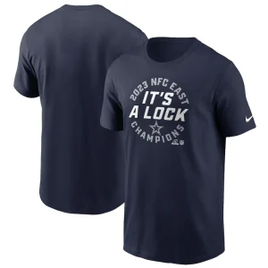Dallas cowboys nike 2023 nfc east division champions locker room trophy collection t shirt Navy