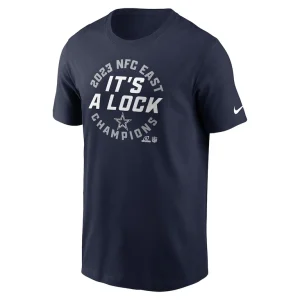 Dallas cowboys nike 2023 nfc east division champions locker room trophy collection t shirt Navy M
