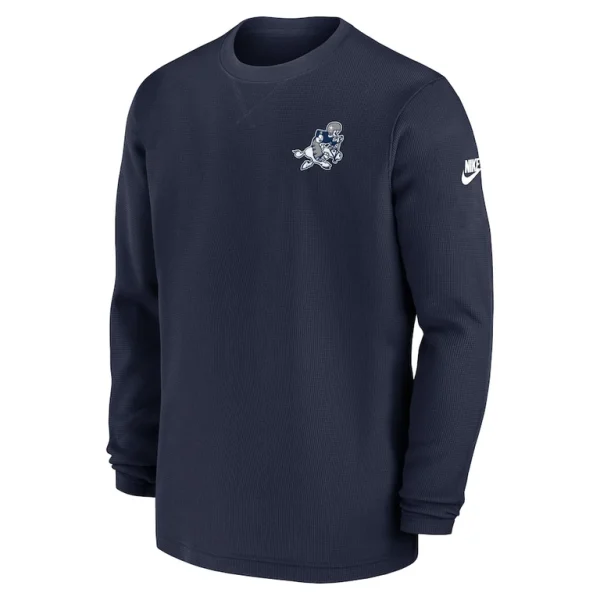 Dallas cowboys nike 2023 sideline alternate logo waffle knit long sleeve t shirt Navy M