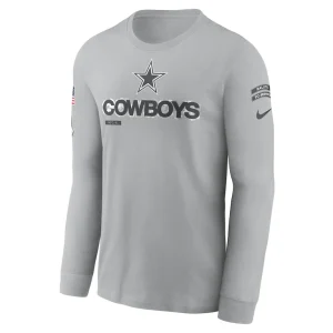 Dallas cowboys nike 2024 salute to service long sleeve t shirt Gray M
