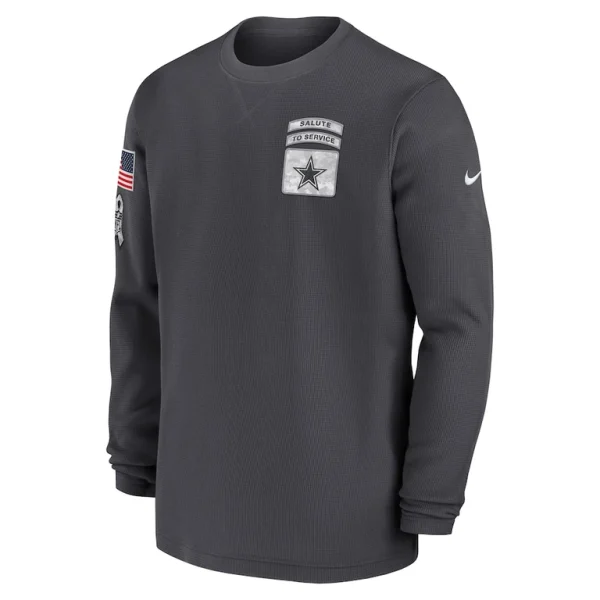 Dallas cowboys nike 2024 salute to service long sleeve t shirt anthracite Multi M