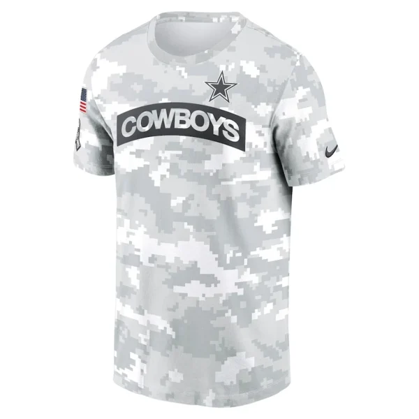 Dallas cowboys nike 2024 salute to service performance t shirt Arctic camo M