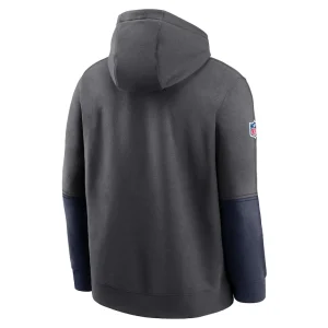 Dallas cowboys nike 2024 sideline club pullover hoodie Charcoal L