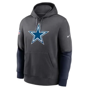 Dallas cowboys nike 2024 sideline club pullover hoodie Charcoal M