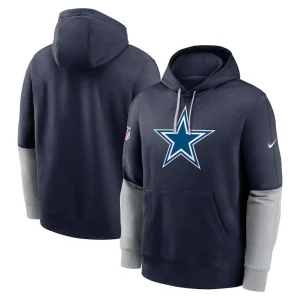 Dallas cowboys nike 2024 sideline club pullover hoodie Navy