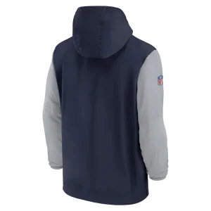 Dallas cowboys nike 2024 sideline pre game half zip jacket Navy L