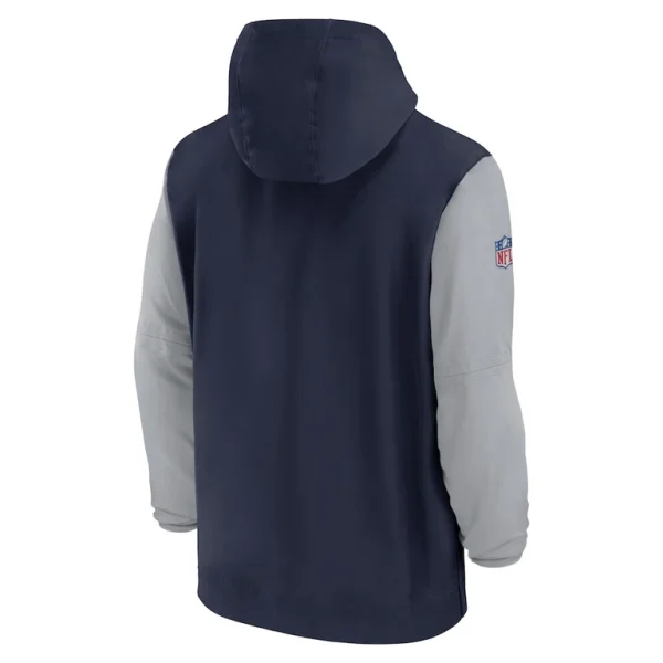 Dallas cowboys nike 2024 sideline pre game half zip jacket Navy L