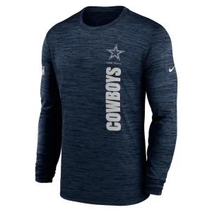 Dallas cowboys nike 2024 sideline velocity performance long sleeve t shirt Navy M