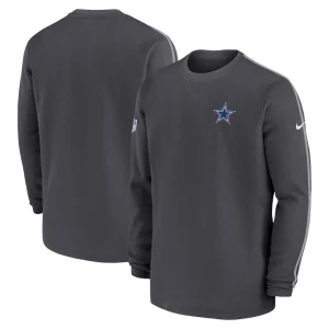 Dallas cowboys nike 202425 sideline coach long sleeve top Charcoal