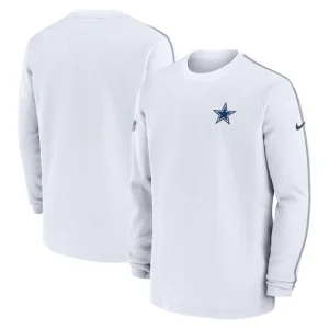 Dallas cowboys nike 202425 sideline coach long sleeve top White
