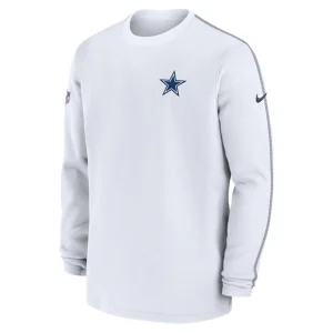 Dallas cowboys nike 202425 sideline coach long sleeve top White M
