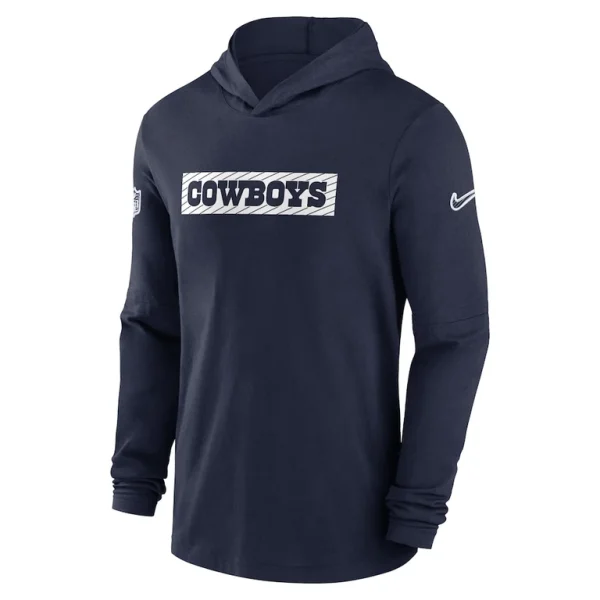 Dallas cowboys nike 202425 sideline performance long sleeve hoodie t shirt Navy M
