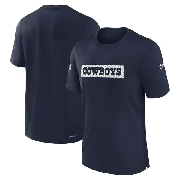Dallas cowboys nike 202425 sideline player tri blend performance t shirt Navy